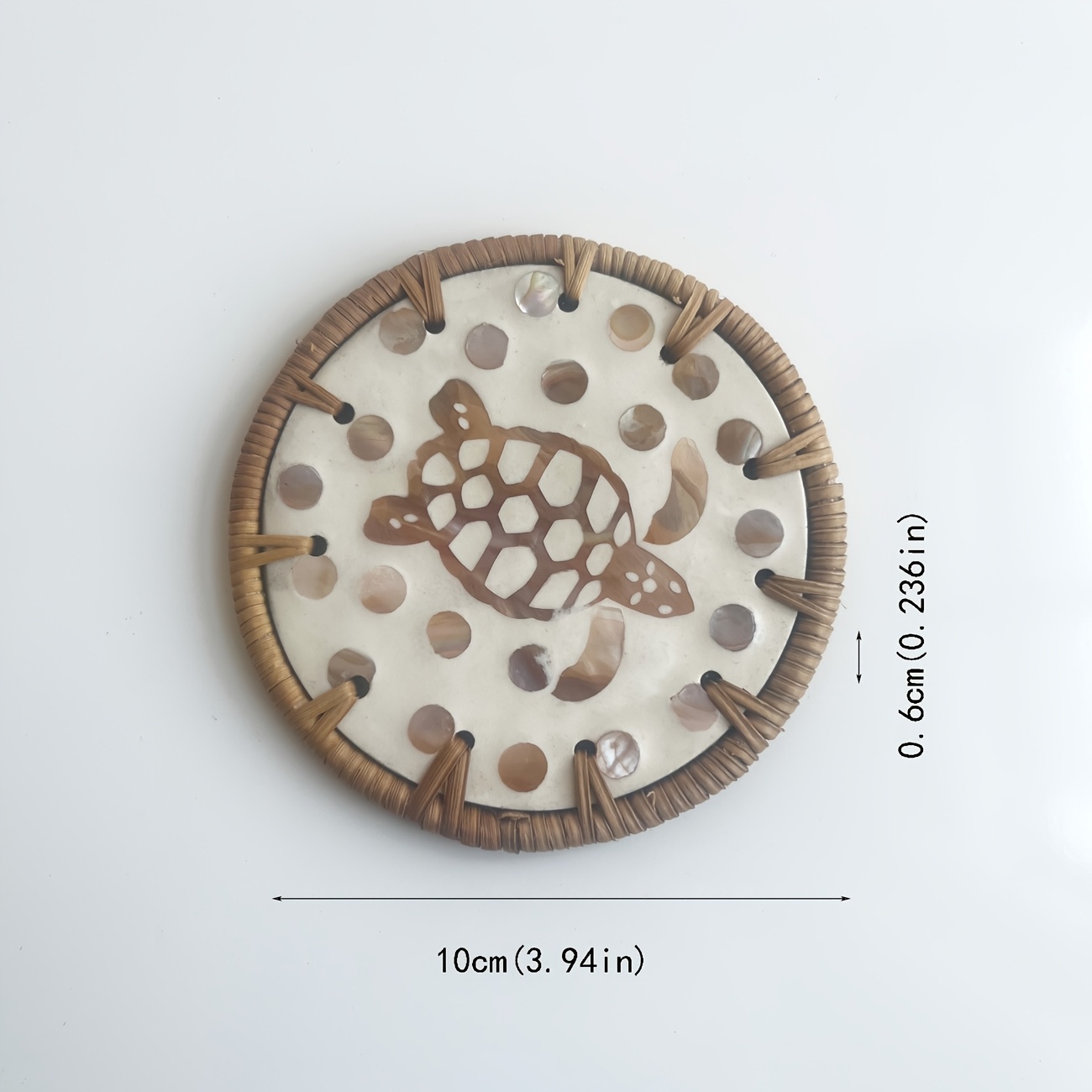 Handcrafted Rattan Shell Coaster - Perfect For Halloween, Christmas, Easter, Thanksgiving | Ideal For Kitchen & Dining Decor
