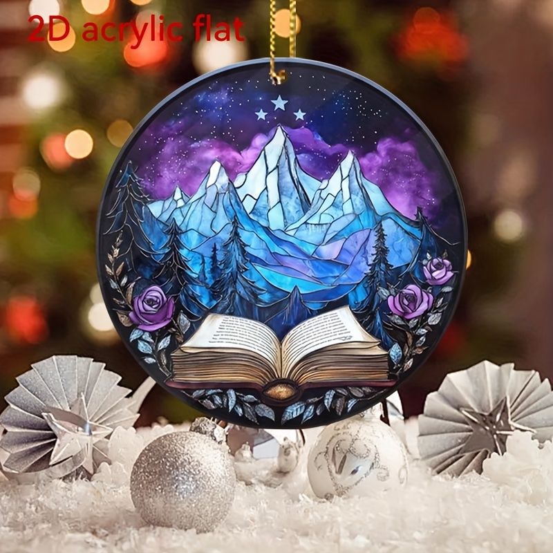 

2d Flat 1pc 2d Acrylic Window Hanging, Star Light Wall Hanging, Fantasy Bookish, Book Lover Home Decor