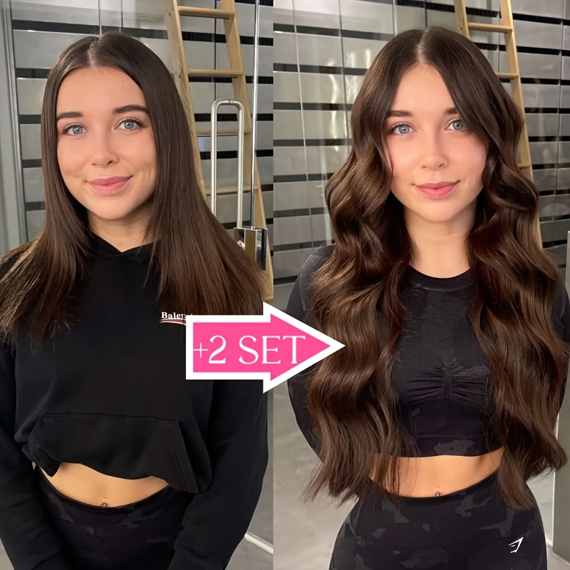 8pcs clip in 100   human hair extensions   long short standard wefts soft natural hair extensions 16inch 24inch   real hair extensions 65g 80g details 6