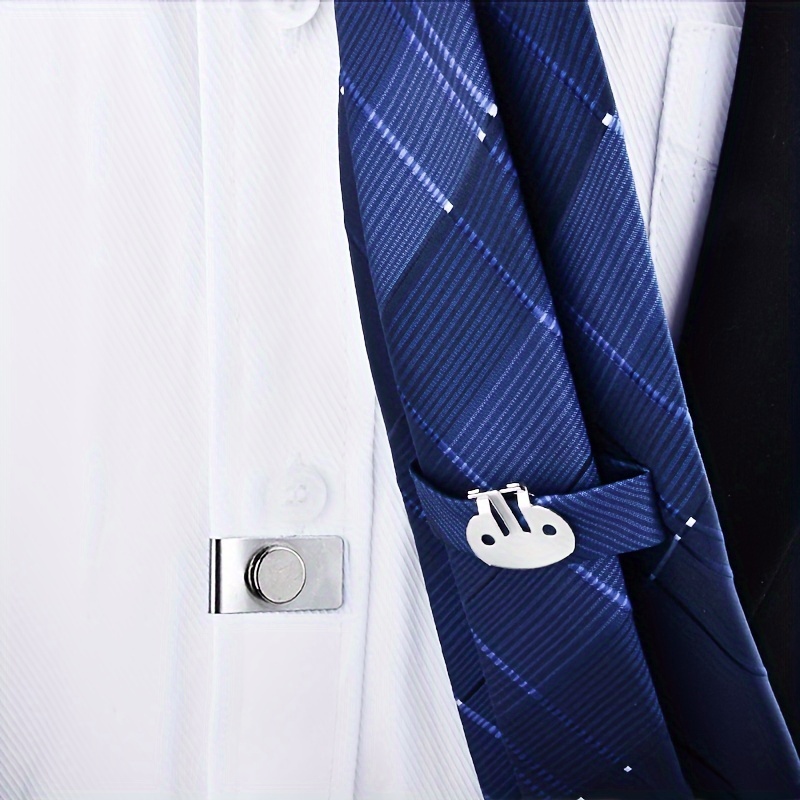 

Seamless Magnetic Tie Clip - Anti-wrinkle, Suitable For Suit, Stainless Steel, Invisible Design