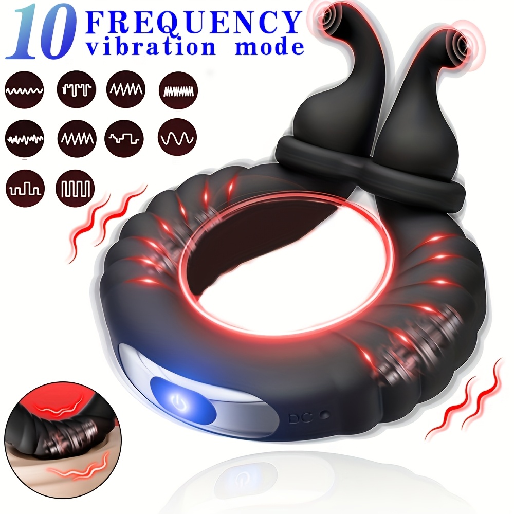 Male Adult Cockring with 10 Vibration Modes