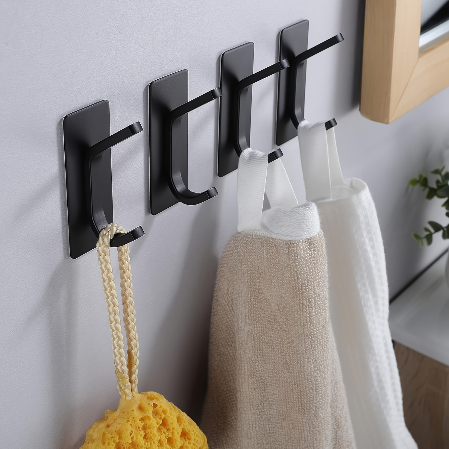 No Drilling Required, Adhesive Hook, Clothes, Towels, Bath Towels,... product image 8