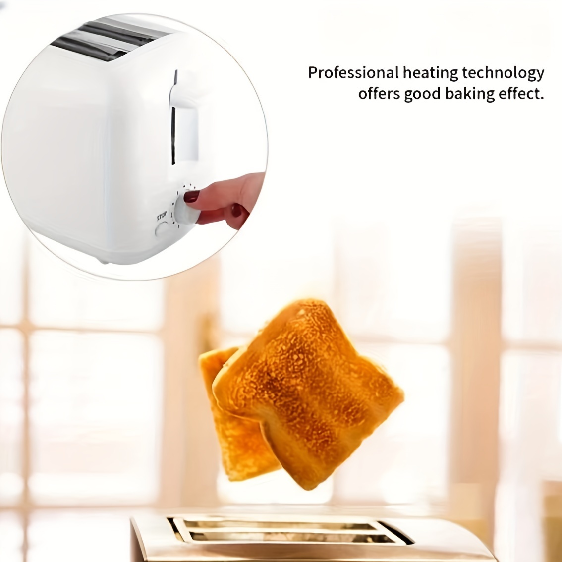 2   toaster   sandwich maker lightweight stainless steel automatic shut off extra wide slot removable crumb tray     function dual tube baking knob control suitable for bread   and   kitchen appliance modern kitchenware durable kitchen item kitchen gadget home bakers breakfast appliance   sturdy construction multifunctional appliance busy professionals Product details 7