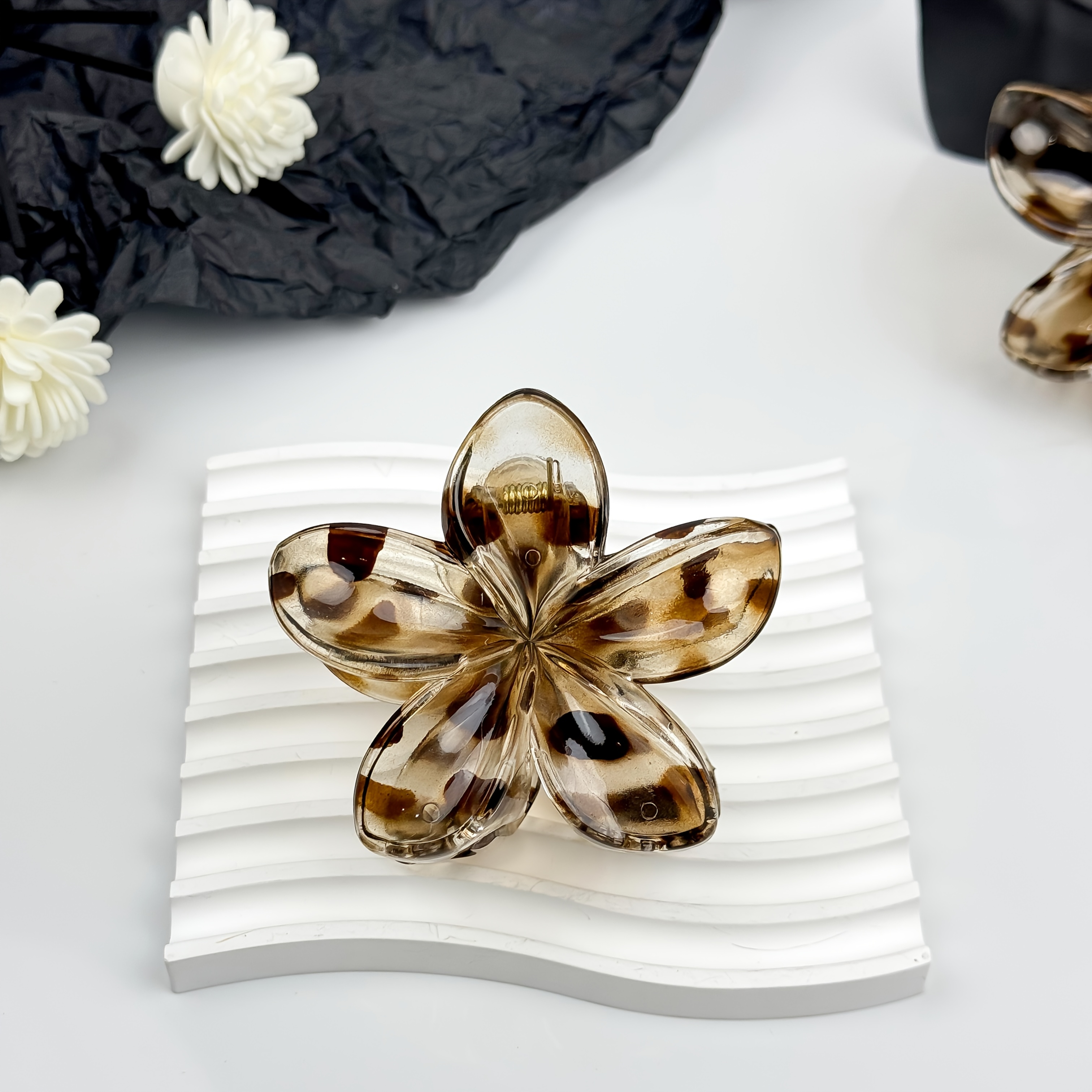 ensemble 1 pièce pince à cheveux fleur dœuf imprimé léopard - Temu France