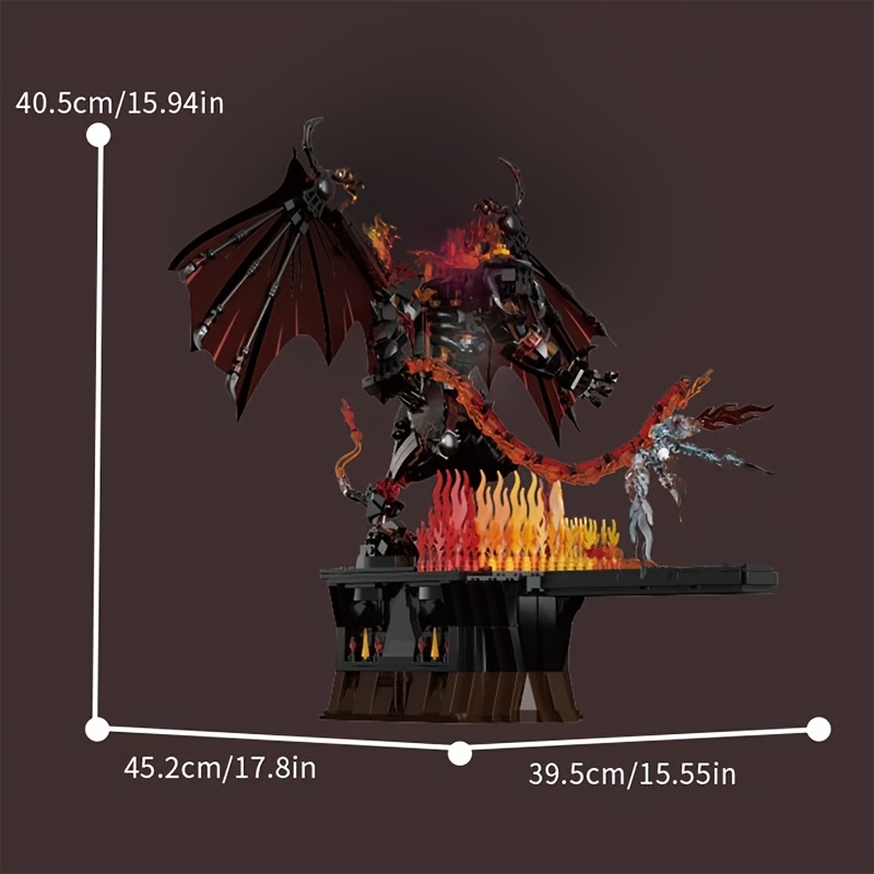 Image of No Original Box 1581pcs Bricks Assembly Building Block Model For Christmas Halloween Gift, Xbert66206 Dragon Block Toys For Home Decoration