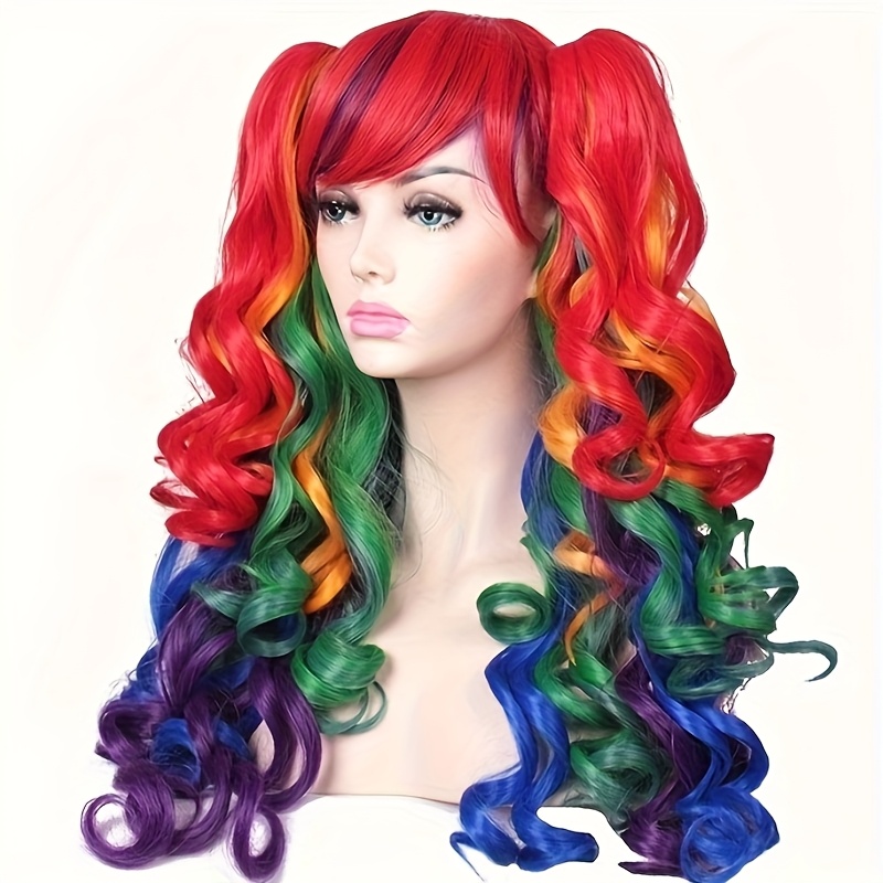 Image of 1pc Long Curly Hair Role-cosplay Wig Ponytail Hairpiece Wigs For Festivals And Parties
