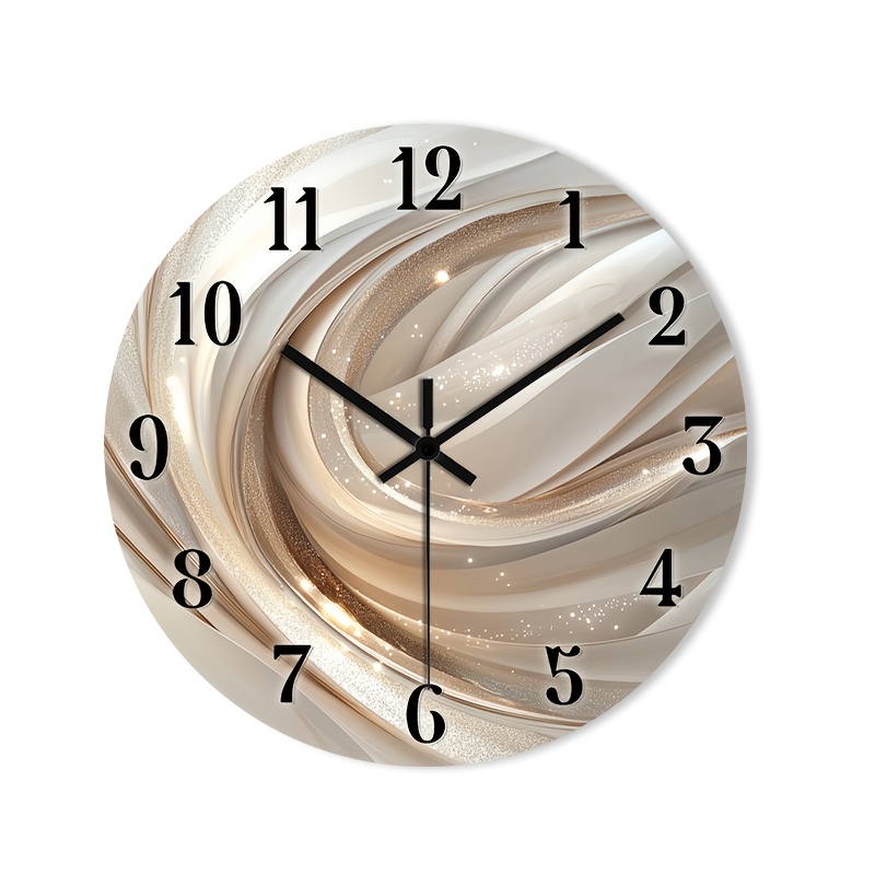 TEMU 1 orologio da parete silenzioso che non ticchetta, realizzato in legno, con un design decorativo e un'estremit� ad definizione. Ha un elegante
