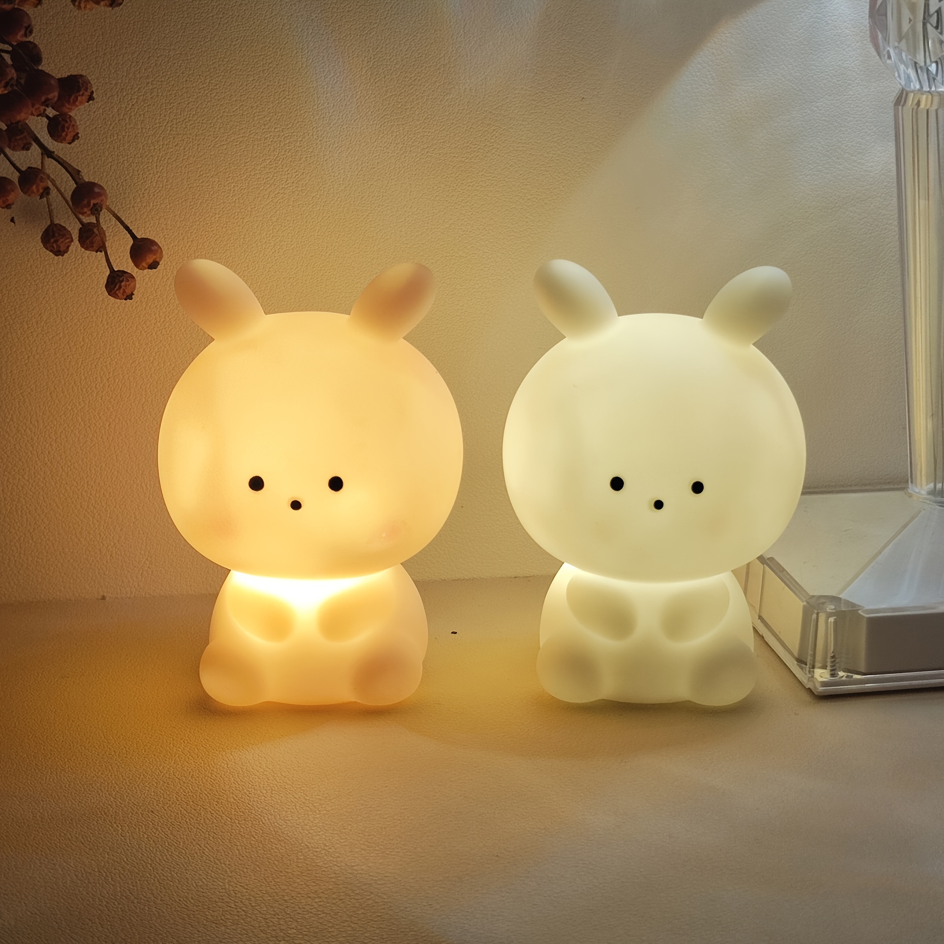 

Charming Bunny Led Desk Lamp - Battery Operated, No Plug Needed, Perfect For Bedroom & Outdoor Use - Ideal Gift For Friends, Family, And Birthdays