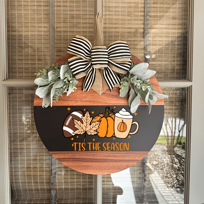 TEMU 【2d Flat】 Door Hanger, Fall Door Hanger, Football Season Door Hanger, Fall Decor, Football Season Decor, Fall Front Door Decor Outdoor Sign