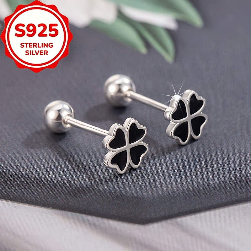 2pcs Women's Four-Leaf Clover Stud Earrings Set — Holiday Gift