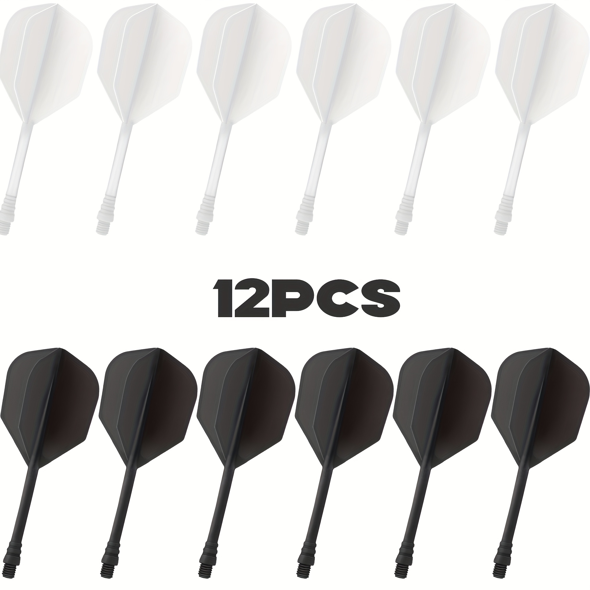 Huanqu 2ba Universal Dart Tails: 12-pack, One-piece, Shatterproof And , 2 Colors, Ideal For Upgrading Professional Dart Additions!