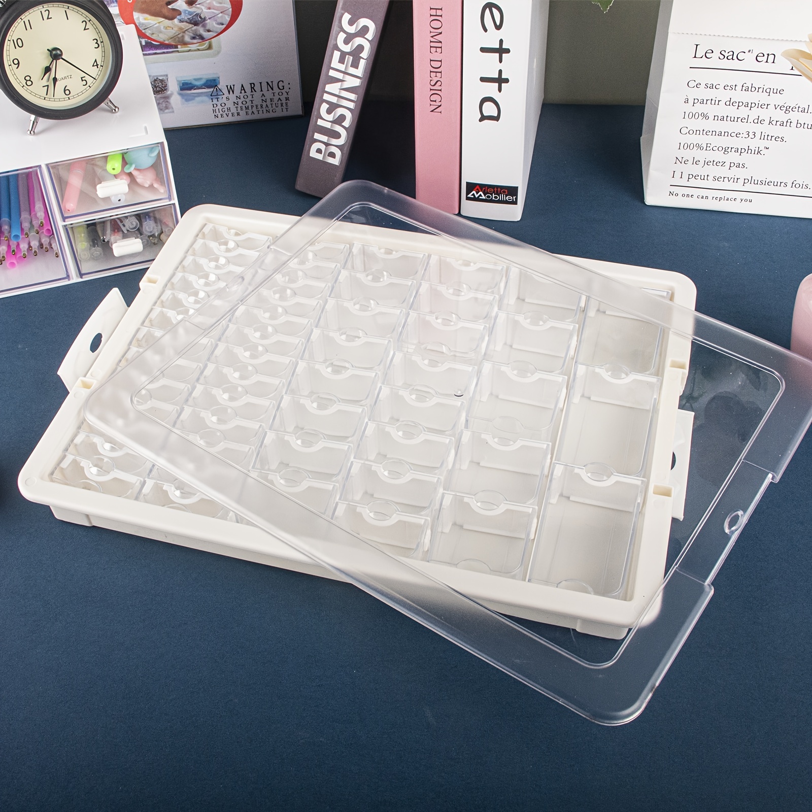 42 50 78 grid jewelry storage set detachable stackable and portable plastic storage containers suitable for nail art painting and jewelry crafting organization Product details 0