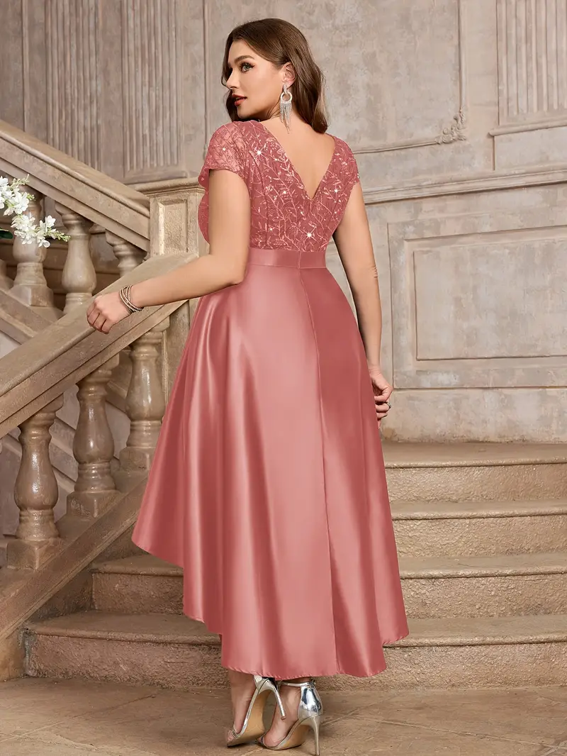 plus size plus size plus v neck lace sequin floral lace - Temu United Arab Emirates plus size plus size plus v neck lace sequin floral lace - Temu United Arab Emirates