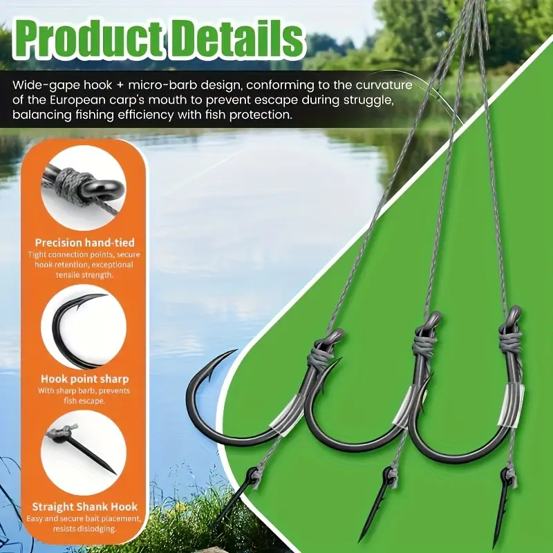 barbed 3 ot or 4 ot fish hooks Octopus Baitholder Fishing Sharp Beak Hooks Circle Hook High Carbon Steel Extra Sharp Closed Eye J Hook Size: 8# while the tail hole design allows for quick 10pcs 20pcs method feeder rigs