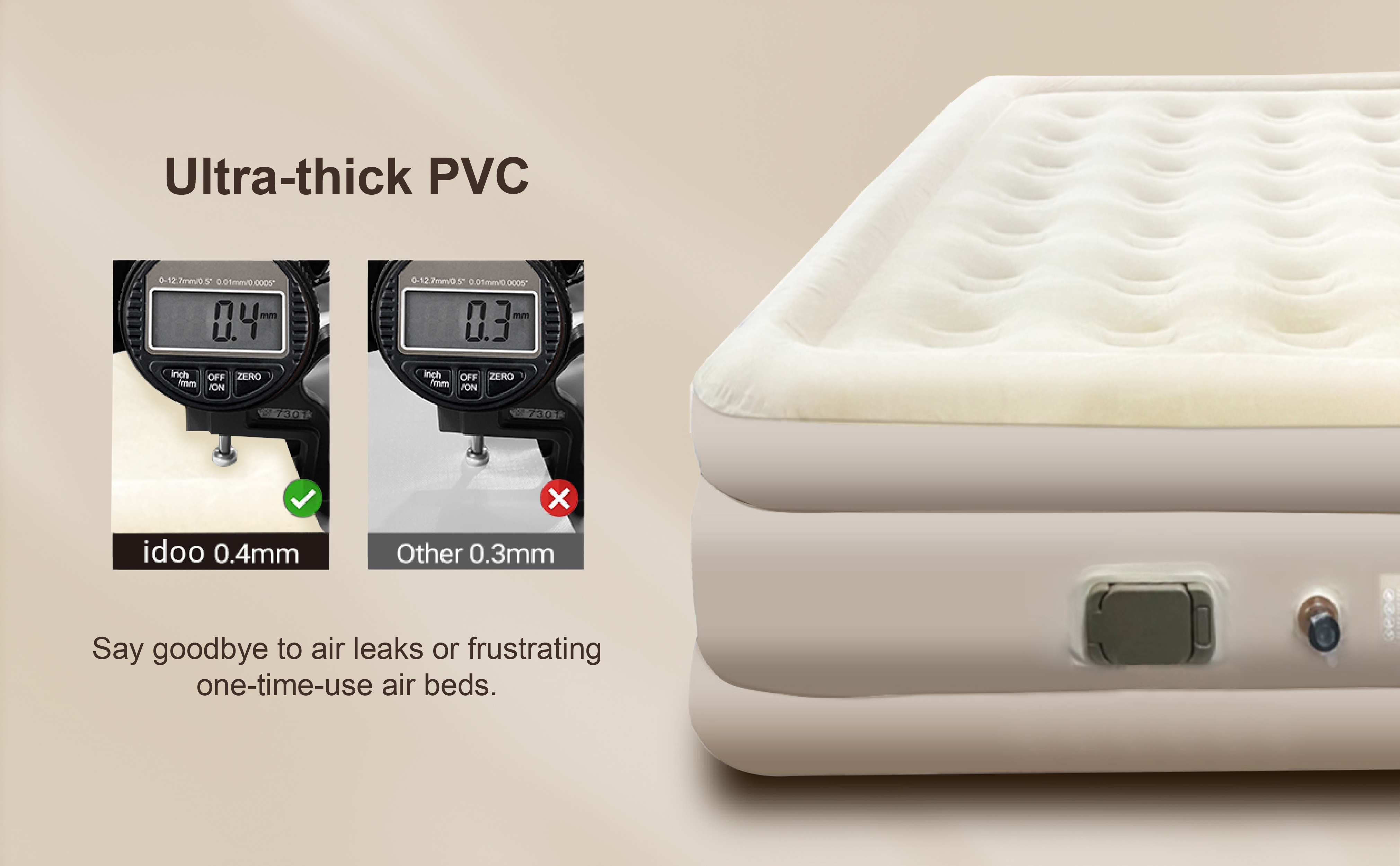 self inflating air mattress with built in repair kit heavy duty portable camping bed for s rv tents   person capacity auto inflate sofa bed durable outdoor sleeping pad no external needed Product details 2