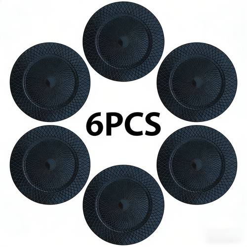 plats de charger décoratifs 6/10/50 pièces mesurant 12,9 pouces, conçus pour réutilisés et résistants à la cassure, adaptés aux , fêtes, thanksgiving et décorations de noël, disponibles en doré, argenté, bleu, noir, rouge, contact non alimentaire