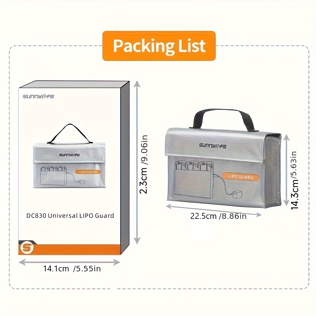 dji neo   2 mini 4k charging case explosionproof safety bag with lithium battery holder air 3s mini 3 4 pro compatible durable textile material secure storage for   accessories     sleek black case organized storage   carrying case Product details 5