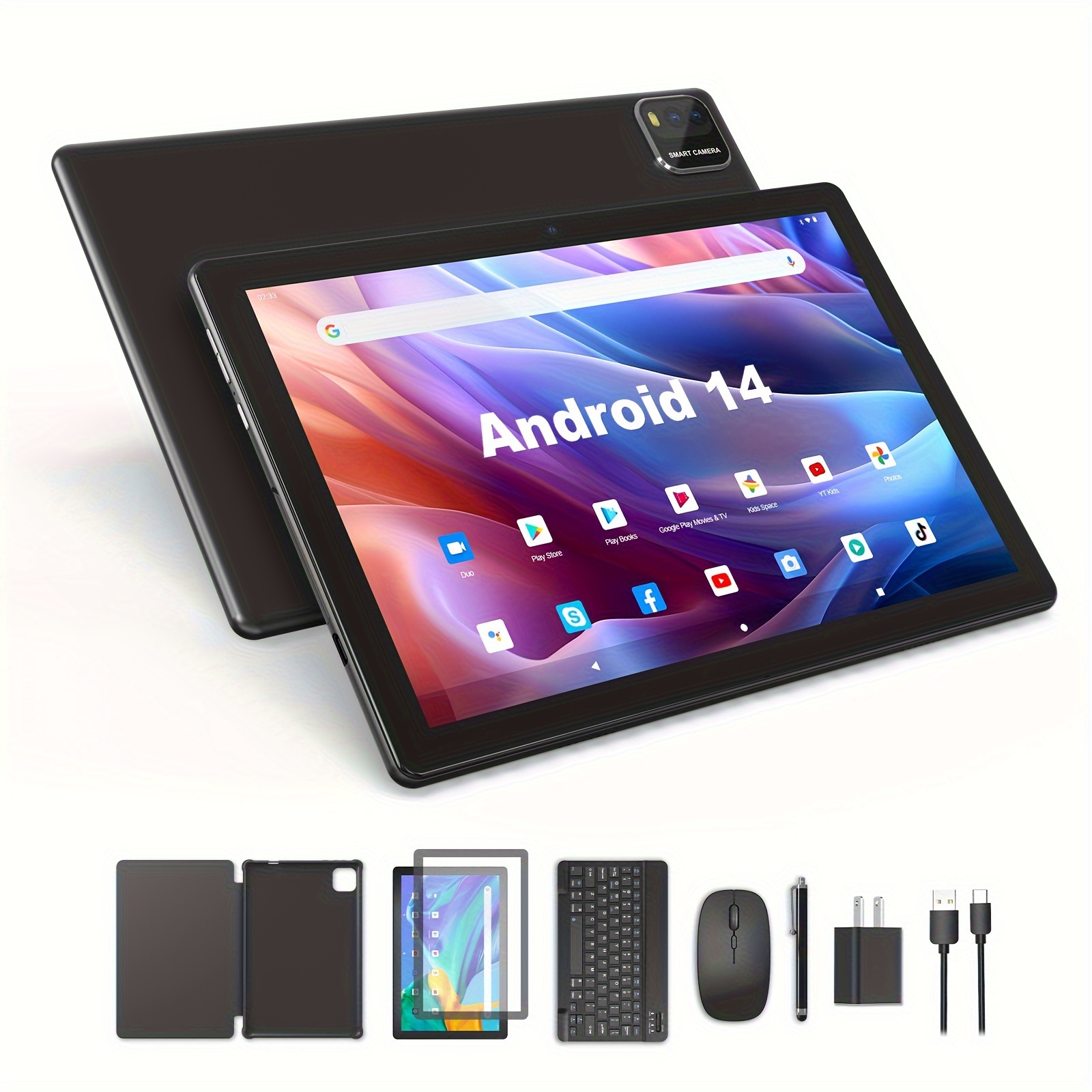 TEMU 10-inch Tablet 14 Tablet, -core Tablet, 6gb , 64gb Rom, 6000mah, 1280x800 Hd Touchscreen, 2mp + 8mp, Wifi, Dual Camera, Tablet, Pad
