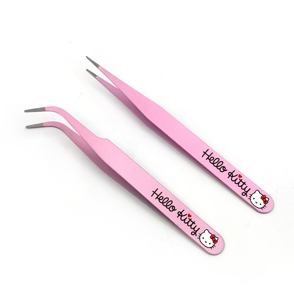 E-shop Sanrio Buntes Pinzettenset - Spitzspitze, Gebogene Spitze, Multifunktionale Pinzette