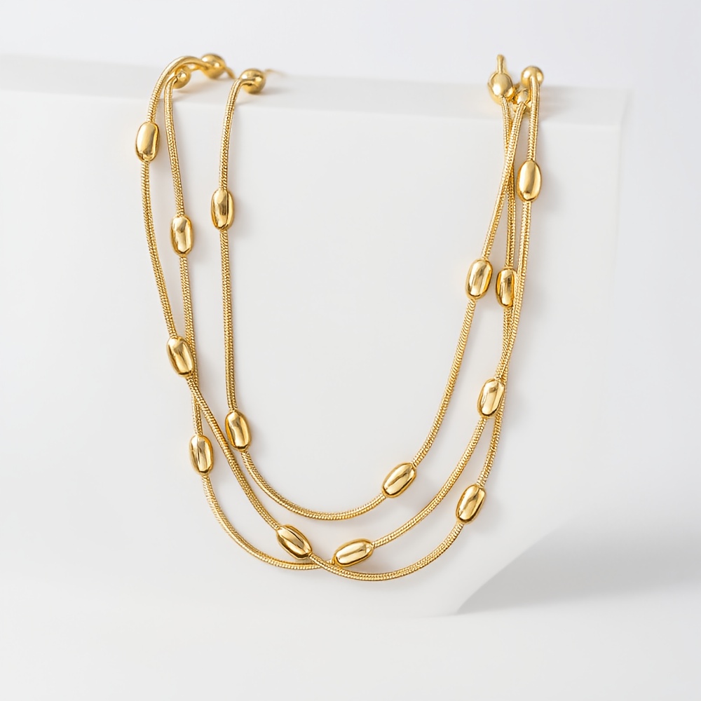 Women's Three-layer Layered Collarbone Chain Necklace, Vintage Style