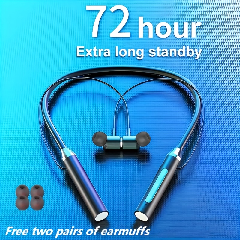 item picture   new wireless neck earphone with enc noise reduction and high end high quality call is suitable for sports and running driving holiday gifts