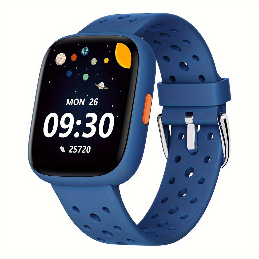 

Biggerfive ' Blue Smartwatch - 1.8" Fitness With Pedometer, Sleep Monitor, Step & , Wireless 5.3, Silicone Strap, Usb Rechargeable - Ideal Gift For 5-16, Biggerfive