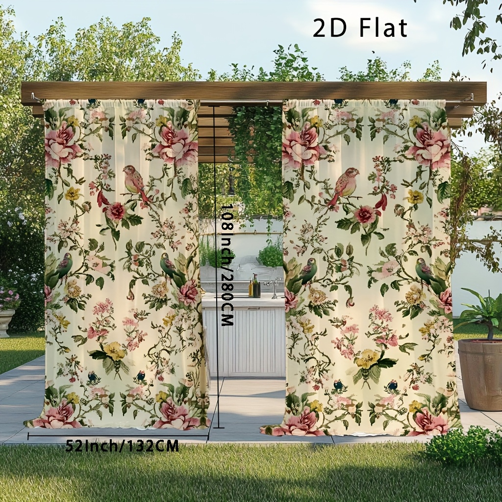 TEMU 2 pezzi, Elegante con motivo vintage, Tende per finestre per camera da letto, Tende divertenti, Tende, Tende opache, Tende per porte da patio,