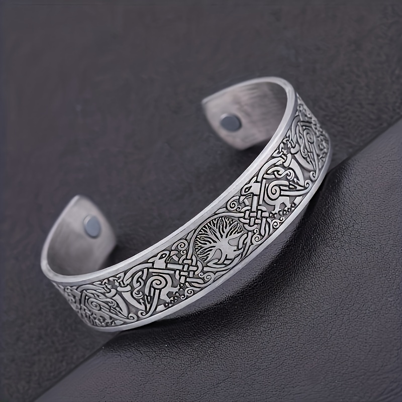 

Retro Tree Of Life Magnetic Copper Bracelet Open Bracelet Classic Fashion Men's And Women's Party Banquet Accessories Wholesale