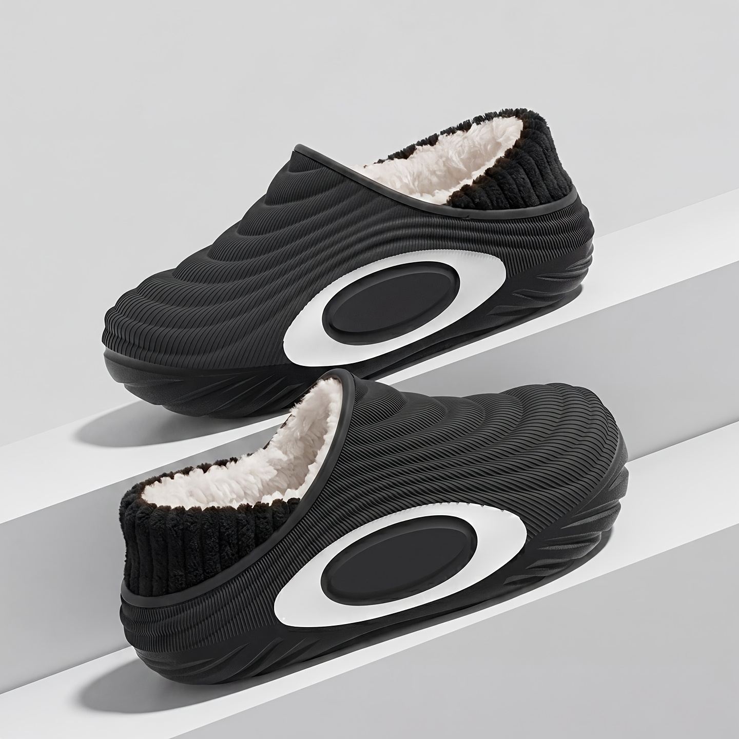 TEMU New Autumn/winter Women's Slippers With Eva Material, Thickened For , Plush, Simple And Stylish, For Indoor Home Use Or Outdoor Wear, Daily