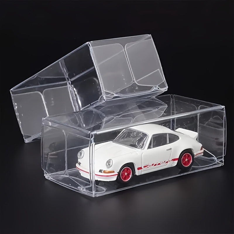 

20pcs 1/64 Scale Model Car Display Box - Transparent Square Pvc Collectible Display Case, Suitable For Gift Display