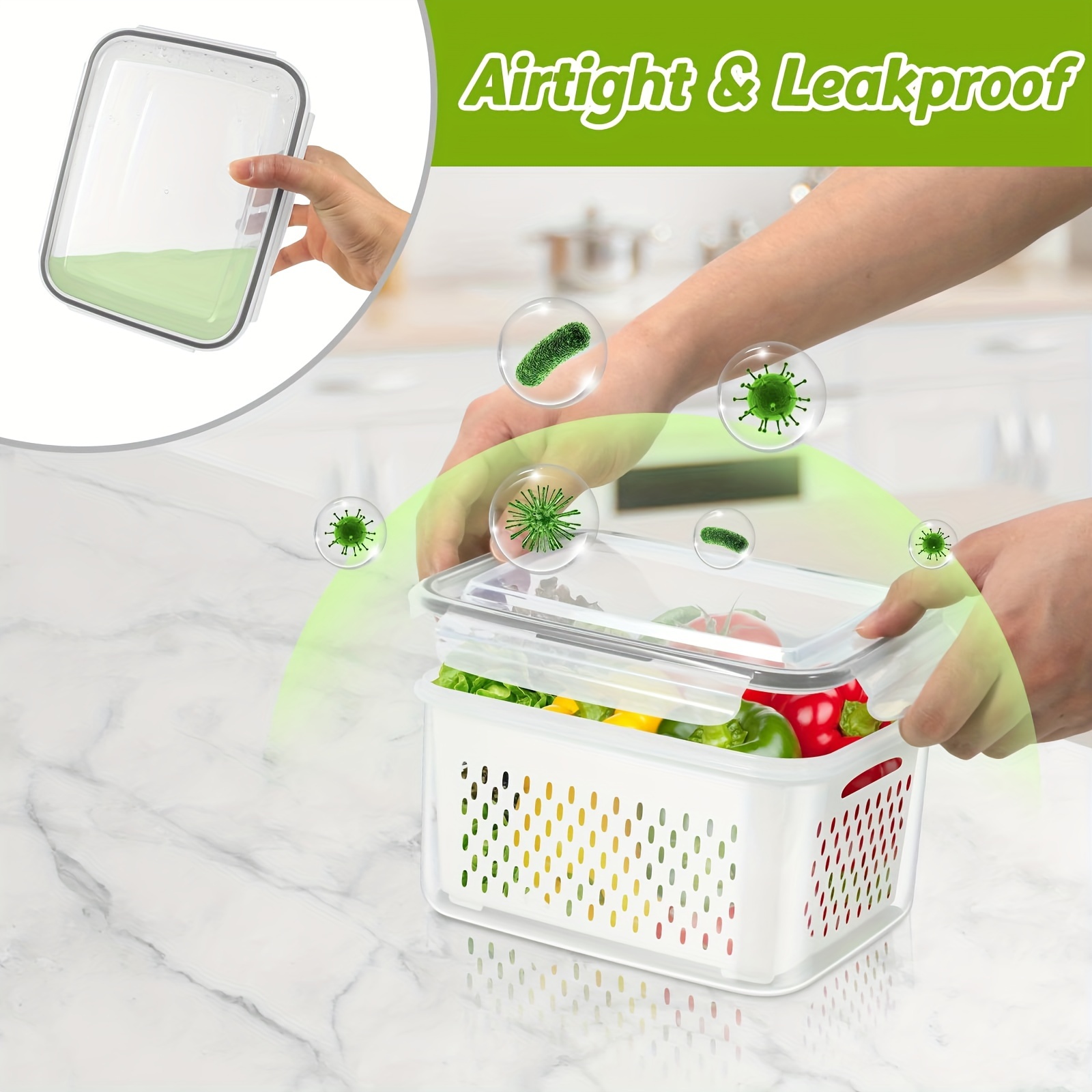 Refrigerator Berry Storage Containers Lids Filters Plastic Temu