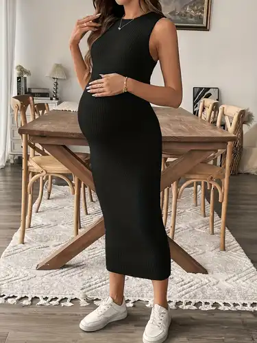 maternity bodycon dress australia Maternity Bamboo Long Sleeve Bodycon Dress, S/M: 6-8-10 / Colour