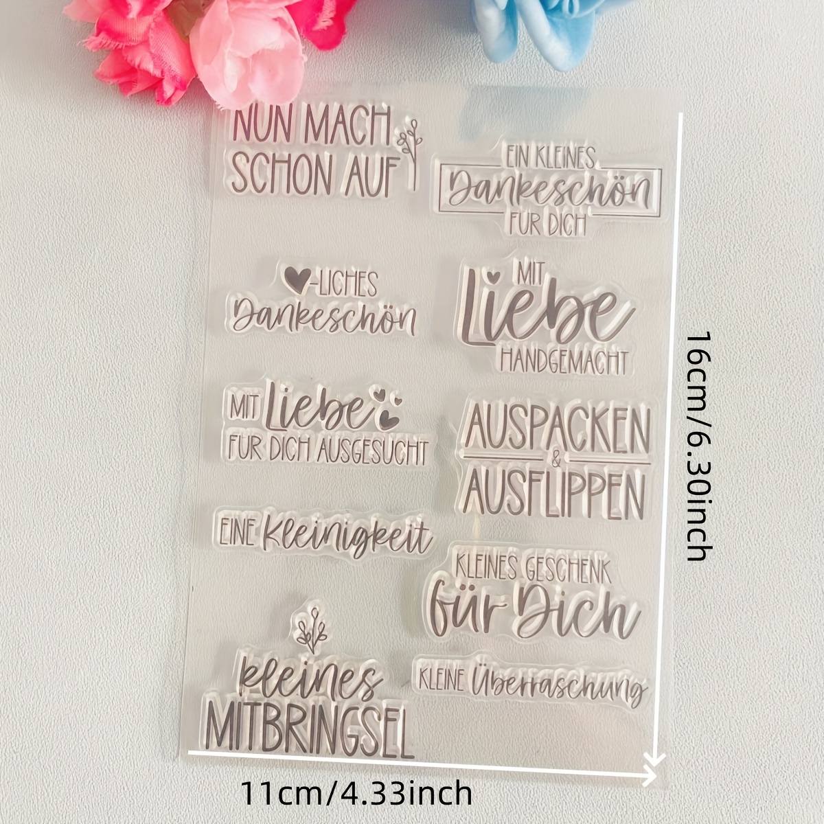 E-shop Deutschsprachiger -Thema Tagesphrasen Klarsichtstempel Transparenter Stempel für Scrapbooking Fotoalbum Dekorations Siegelstempel