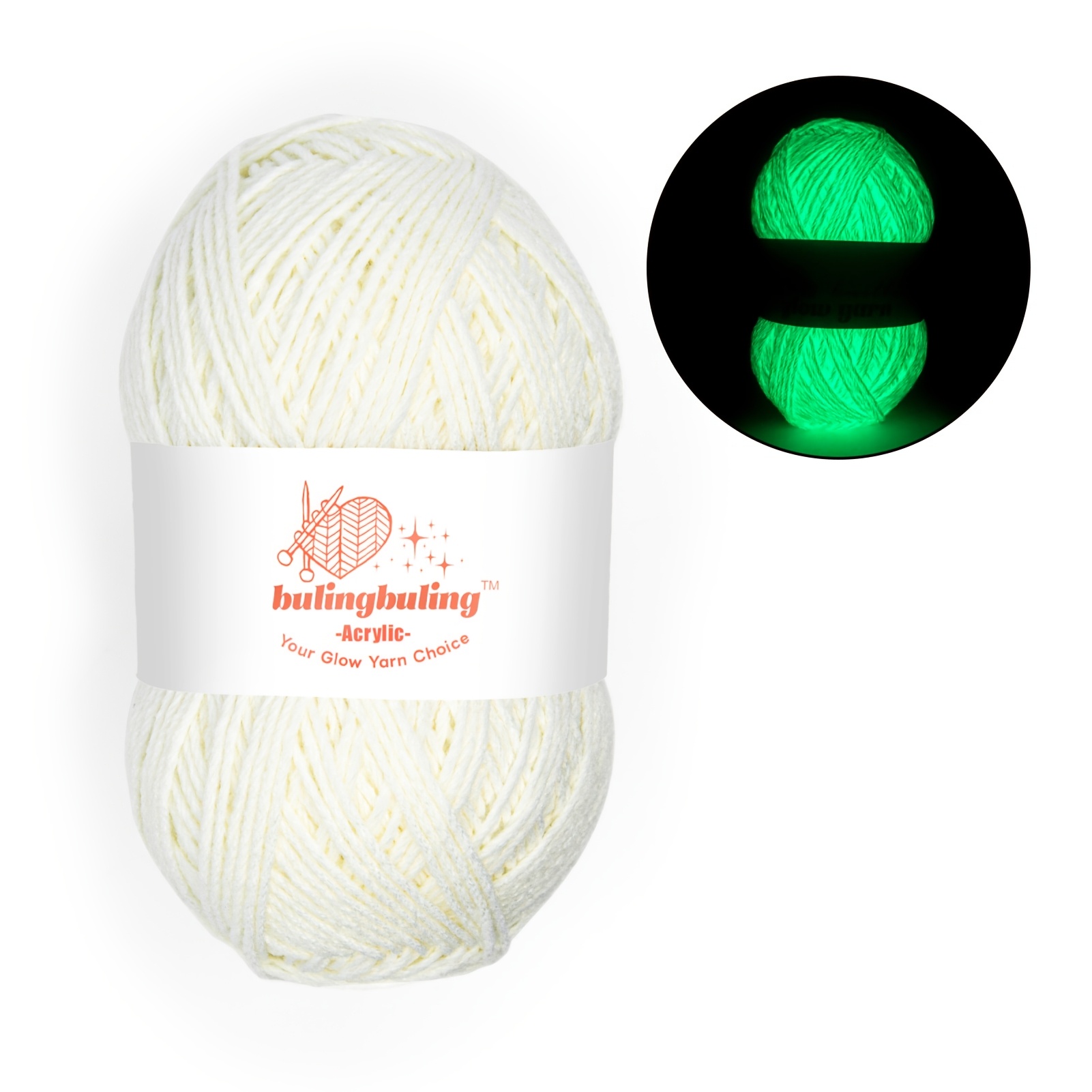TEMU Multicolour Glow Yarn - 1 Pack Acrylic Glow Yarn, 130 Yards Each, /1.76 Oz, For Crochet And Knitting
