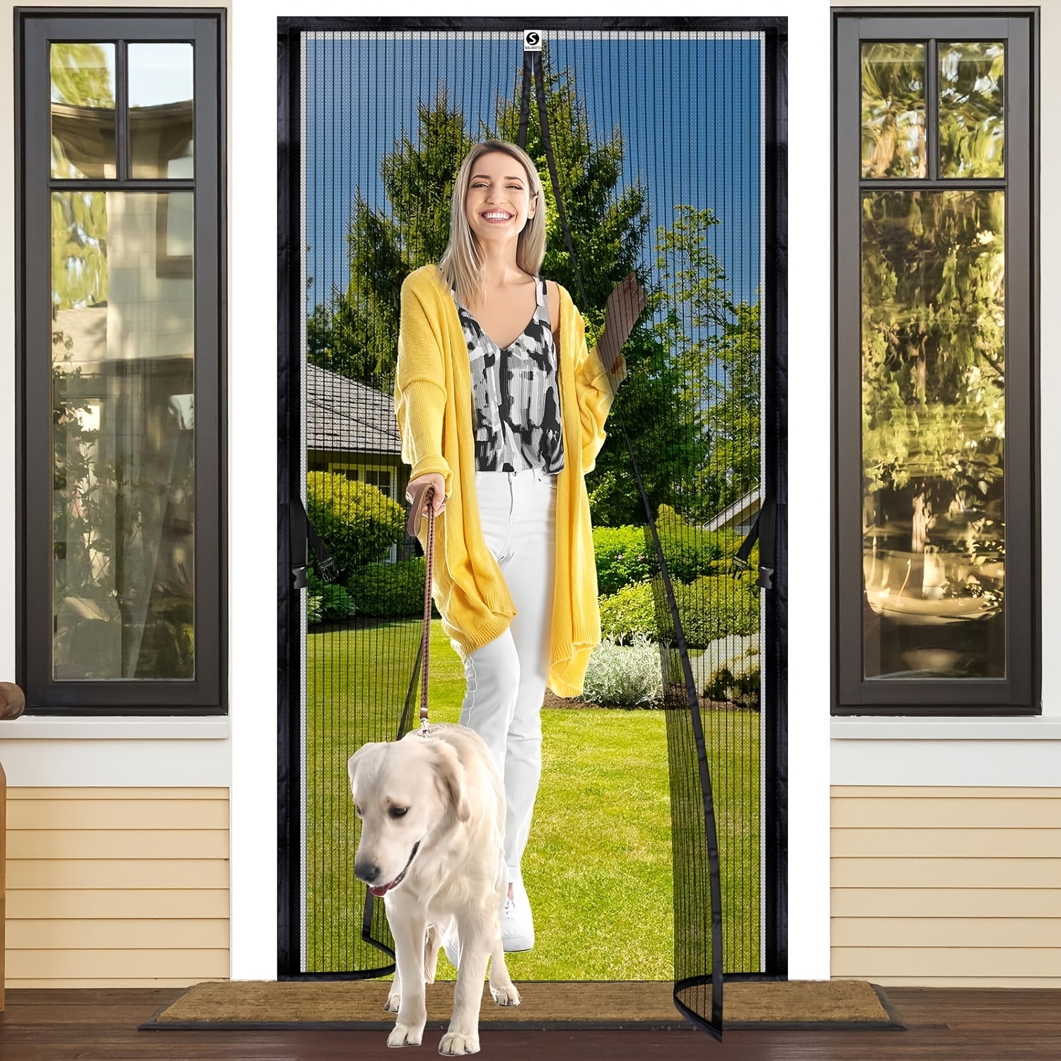 original self closing magnetic screen door pet Temu