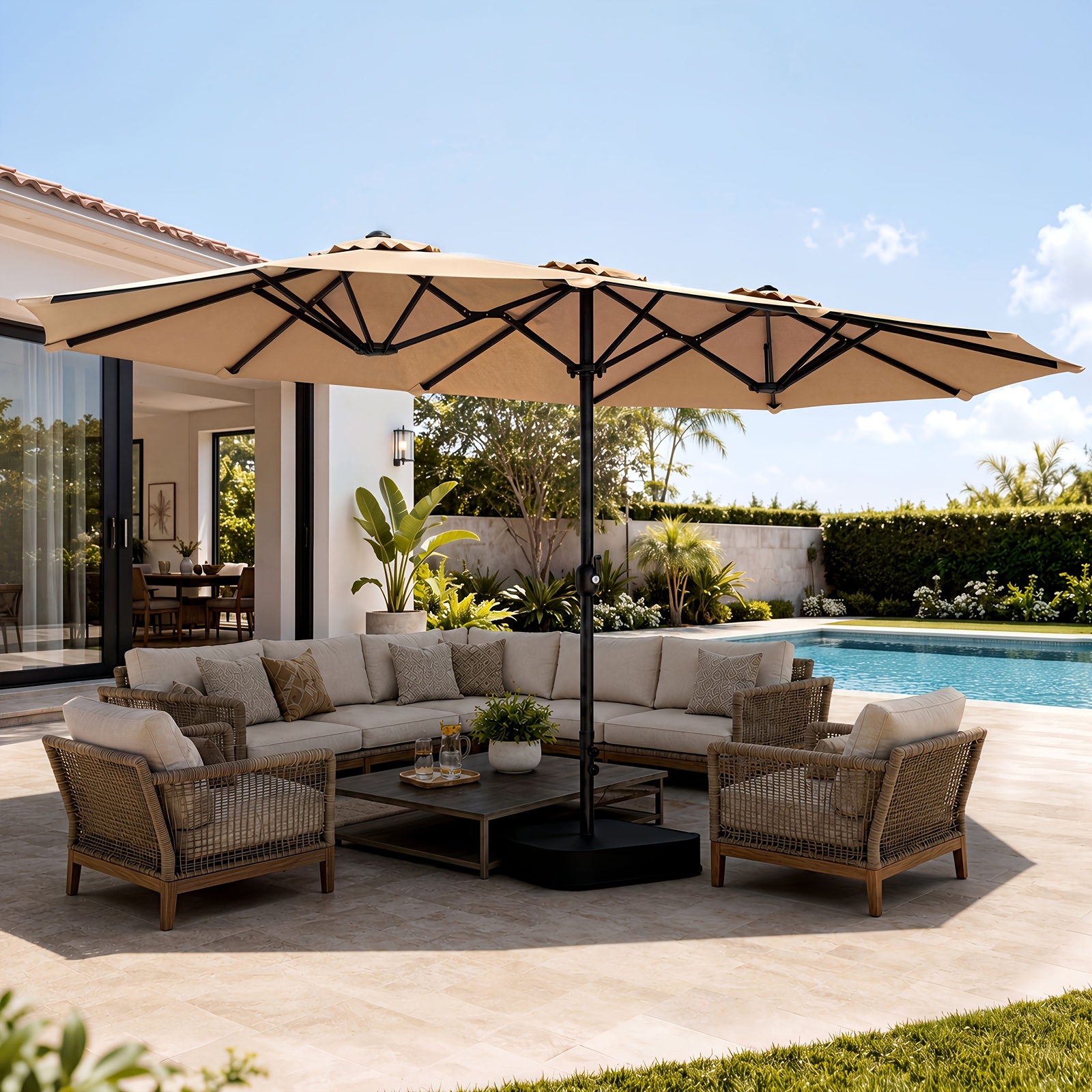 branded patio umbrella Custom Branded Umbrellas