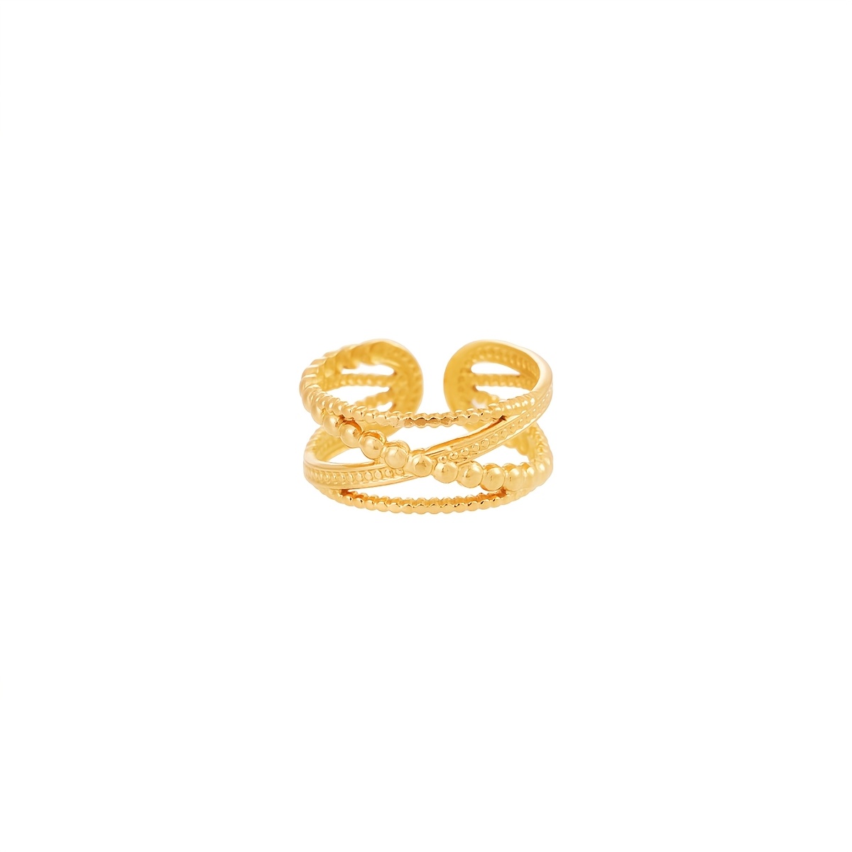 Multi-Layer Coiled Stainless Steel Open Ring
