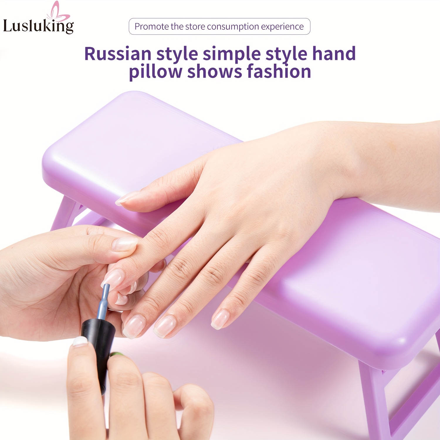 

Lusluking Foldable Manicure Hand Pillow Support - Ergonomic Wrist Rest For Nail Technicians, Durable Plastic, Easy Storage, Alcohol-free (1pc)