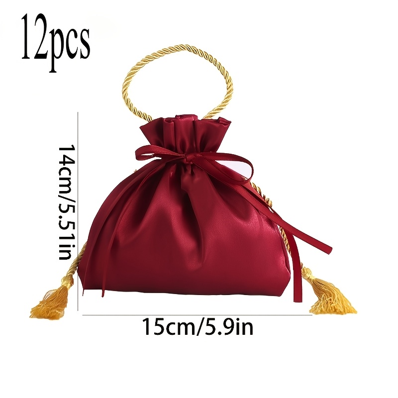 TEMU Set da 12 sacchetti regalo e borse tote natalizie adatte /lui, borse tote con coulisse e nappe con sacchetti per caramelle, confezioni per