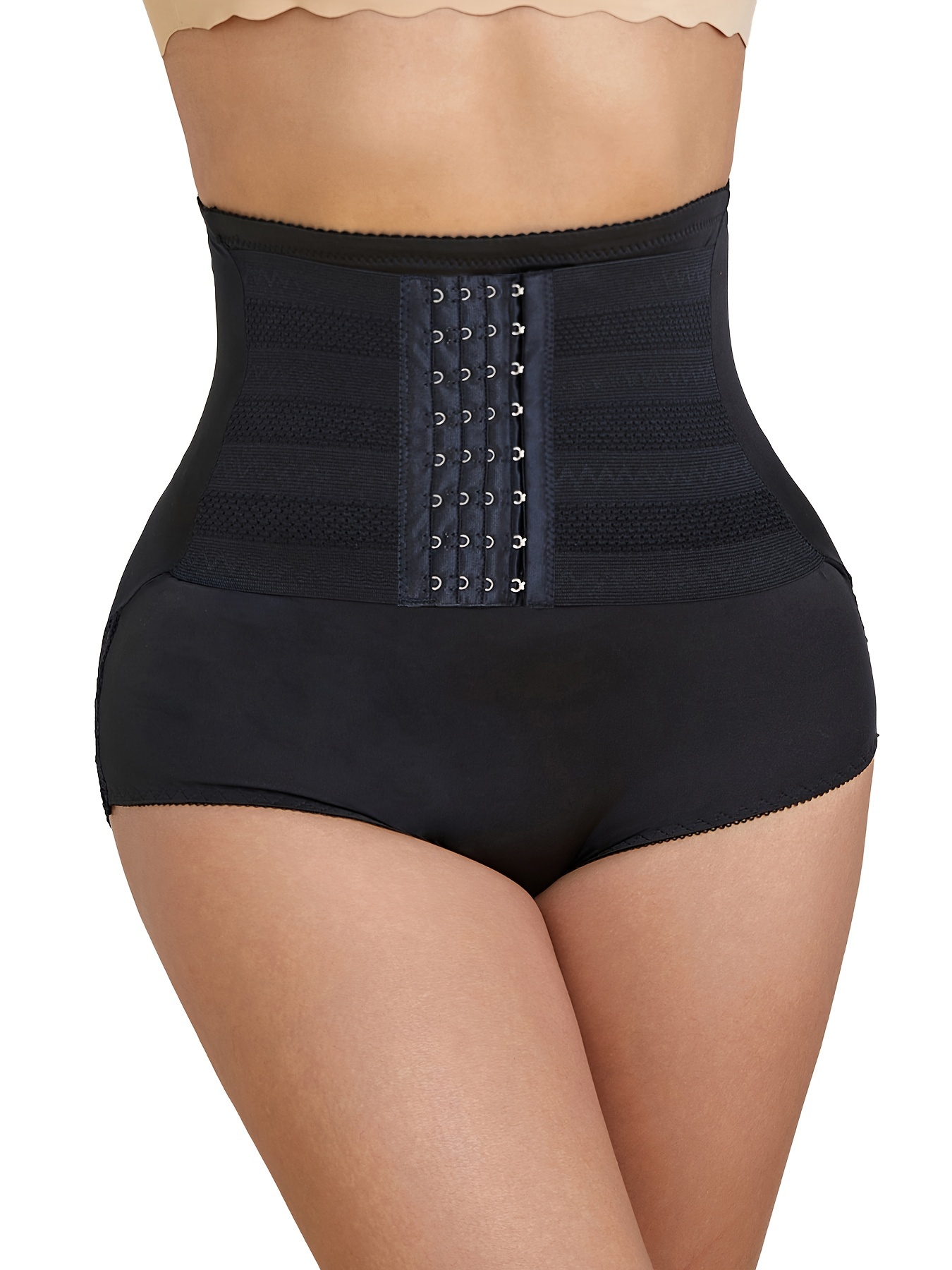 Abdominal Tuck Pants for Women, Waist-tightening and Hip-lifting Corset with Lace Trim, Triangle Buckle Reinforcement, Belly Reduction and High-waisted Shapewear