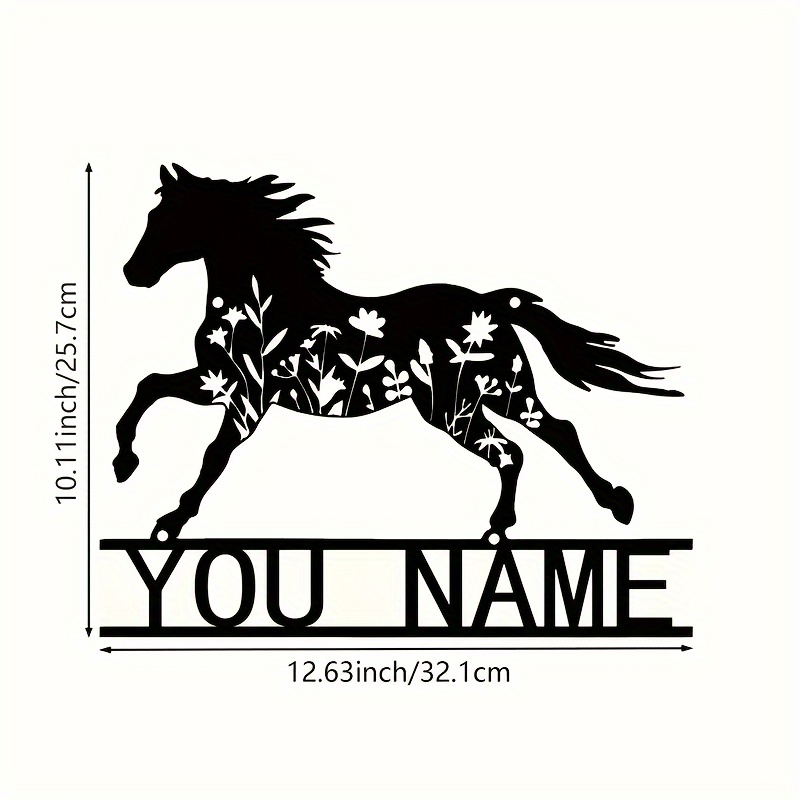 TEMU 1pc Of Modern Iron Wall Art With Customizable Name Feature - Versatile Wall Decor Suitable For Home And Barn Decoration, Celebrations, No