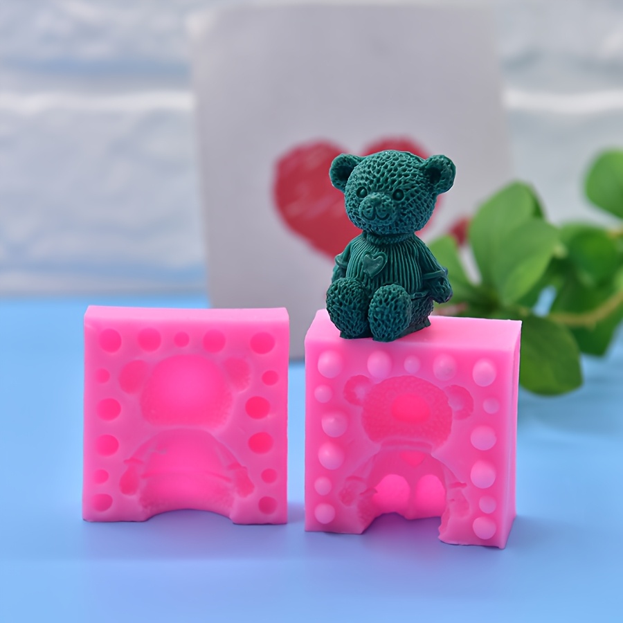 

1pc Cute Bear Silicone Mold For Crafts And Supplies