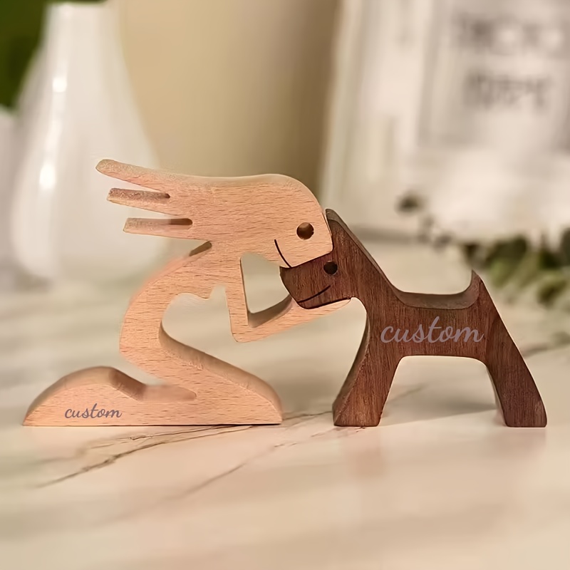 Customized Puppy And Me Wooden Ornament, Personalized Name, Owner And His Loyal Companion