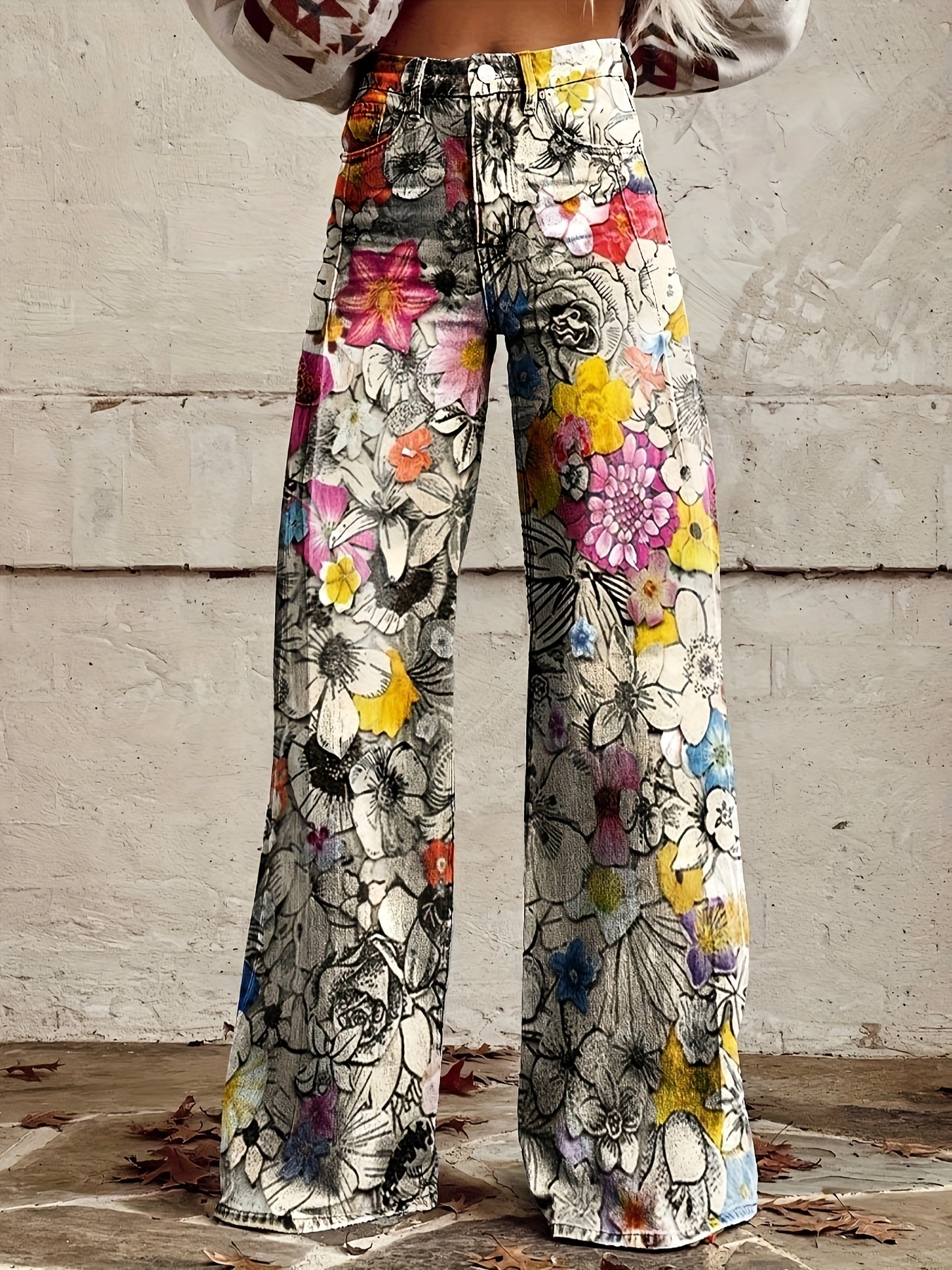 floral print pants sold on Temu United States