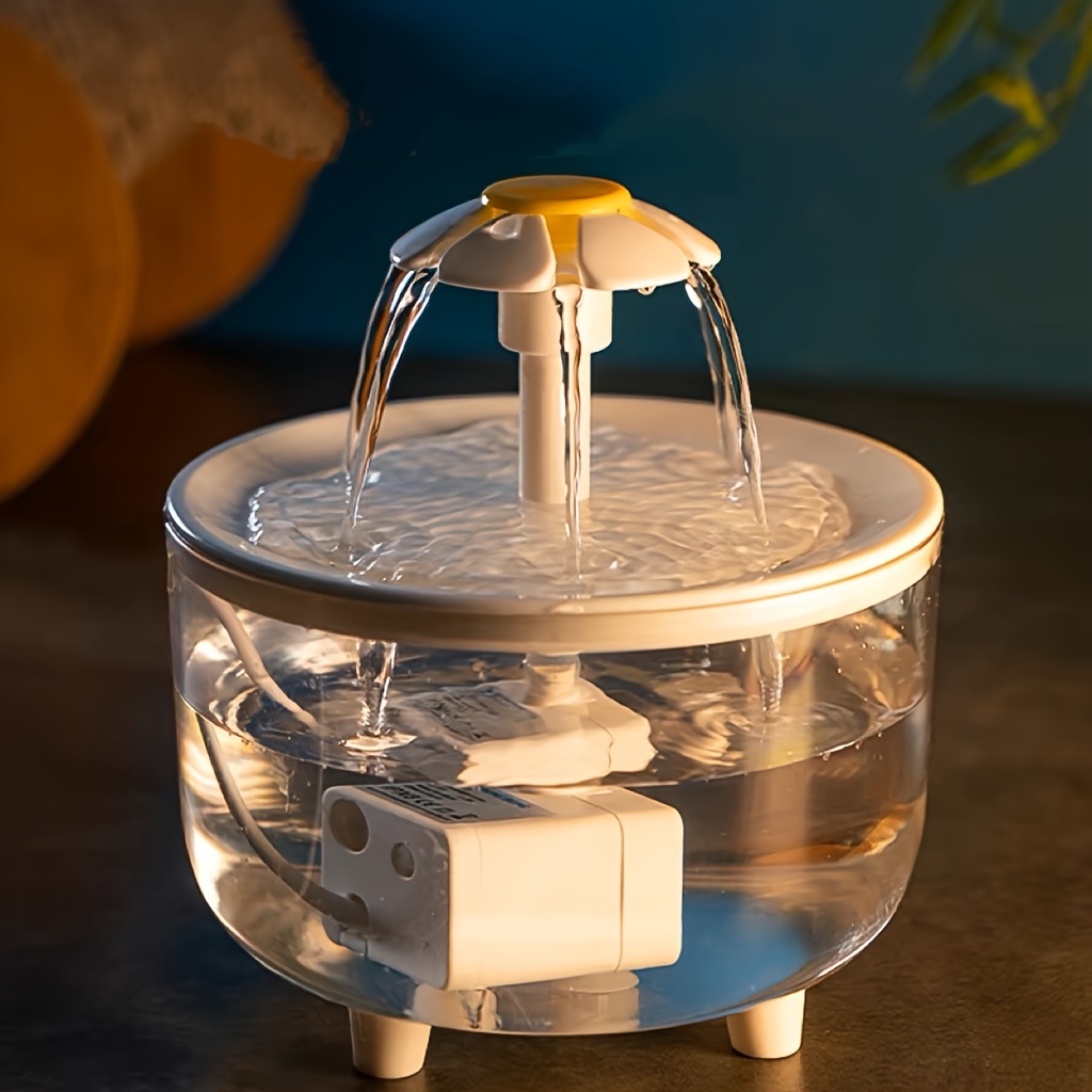 TEMU Quiet Usb-powered Automatic Pet Water Fountain With Advanced Filtration - Easy Clean, Technology For Cats & Small Dogs
