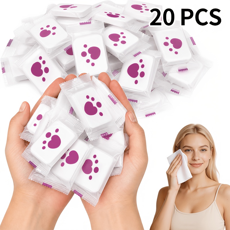 TEMU Cloths & Towelettes, 20/100pcs Disposable Compressed Towels, Travel Portable Face Towels, Thick Facial Towels, Easy To Carry, Compressed Small