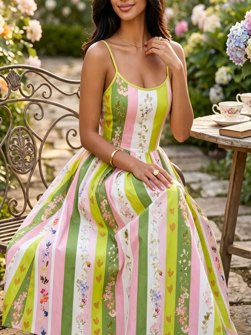 green contrast color dress Traditional Red and Green Outfit
