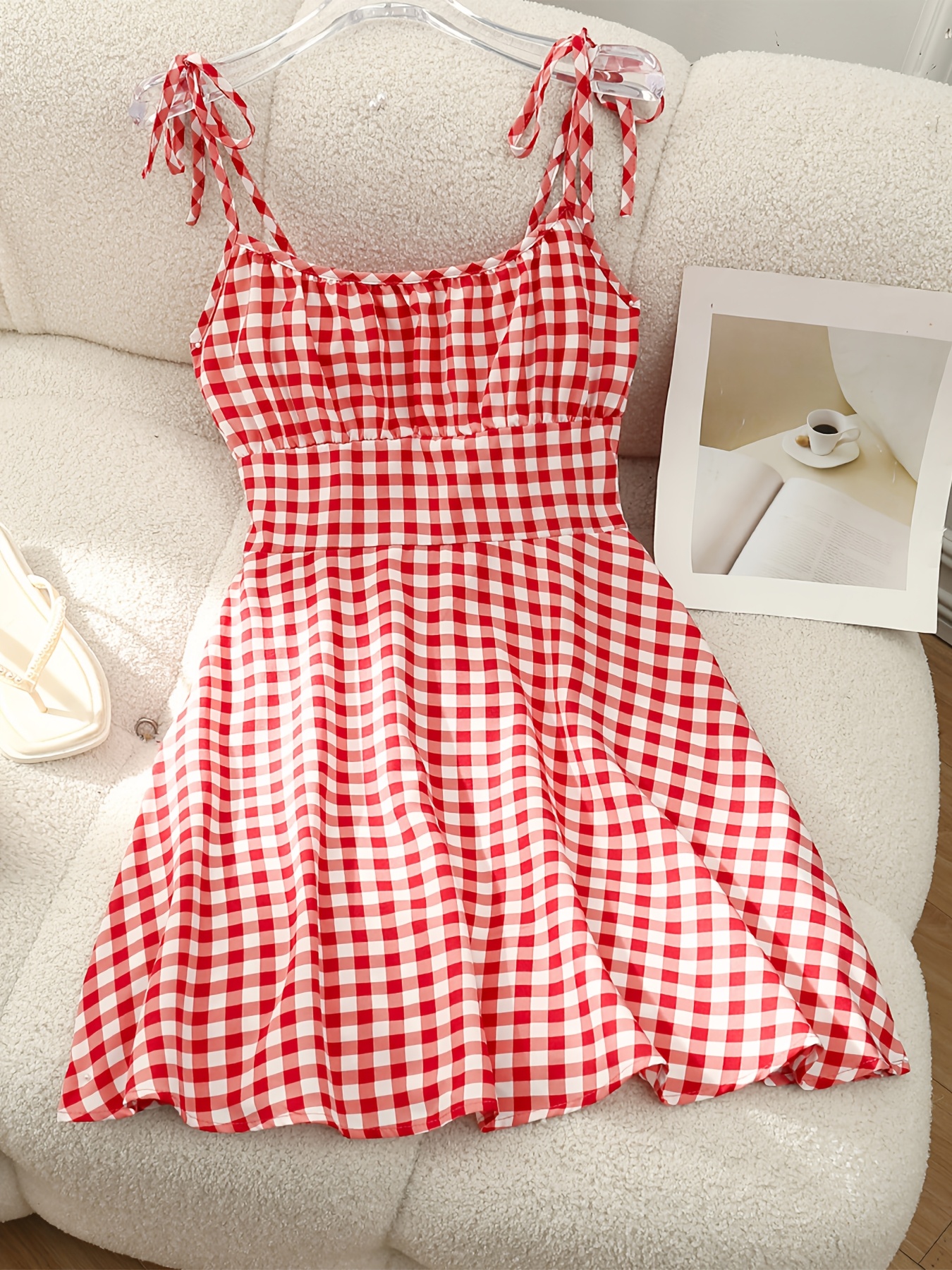 checkered dress for women sold on Temu United States