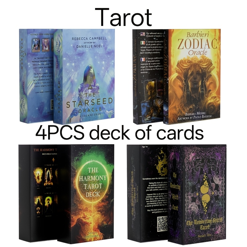 4pcs the   oracle     zodiac oracle tarot the   tarot deck the   spirit tarot cards deck