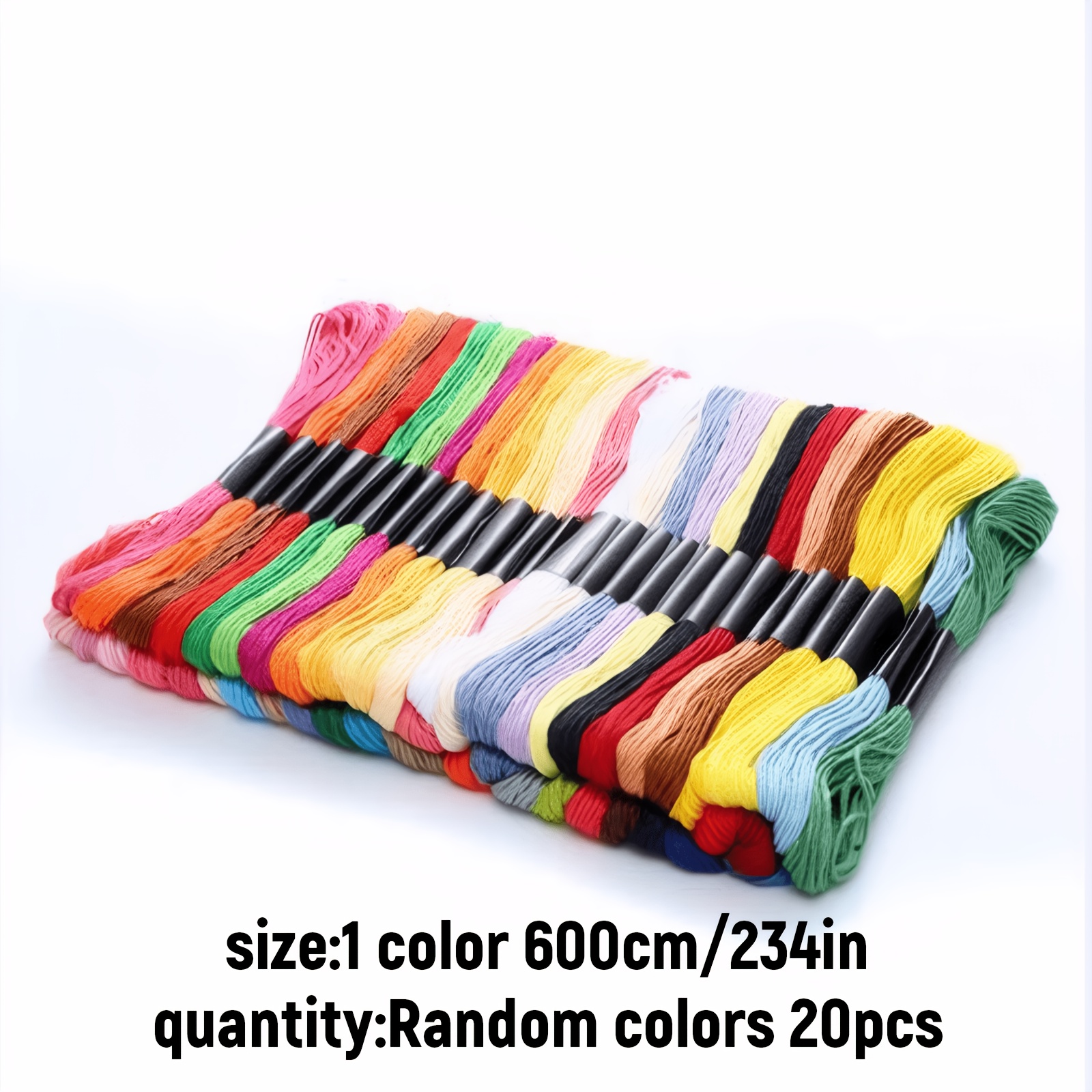 TEMU 20pcs Qywctz Chinese Knot Rope Suitable For Handmade Jewelry Making - 0.5mm Non-elastic Braiding With Random Multicolor Threads For Bracelet